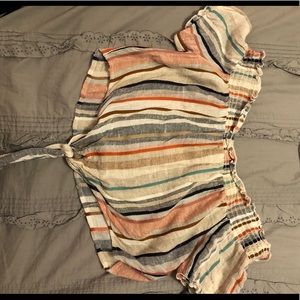 Off the shoulder crop top. Size medium